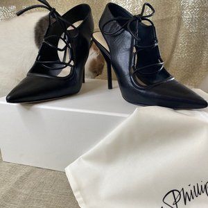 3.1 PHILLIP LIM MARTINI LACE-UP HEELS (SZ 7) (EUC)